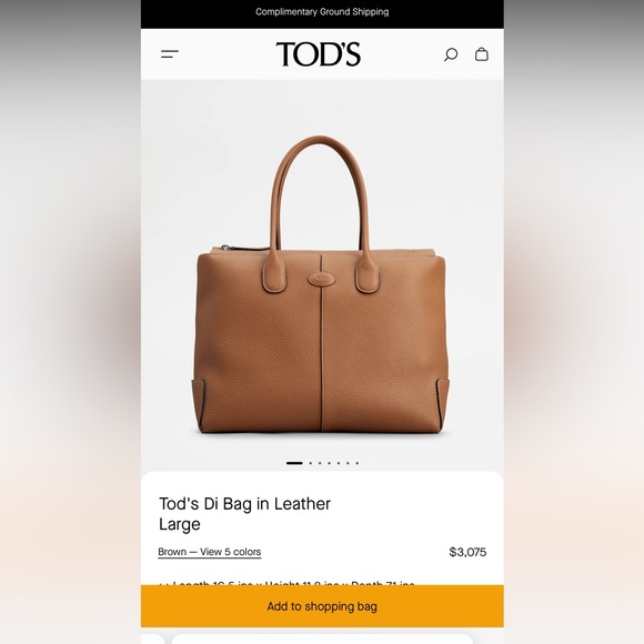 Tod’s suede large tan D tote bag. Princess Diana’s signature bag - Picture 13 of 16